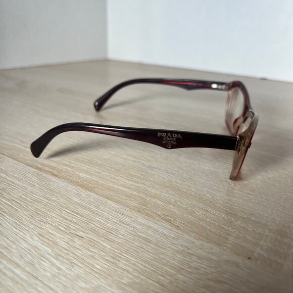 Prada VPR16N CAF-1O1 Eyeglasses Red Frames 53-18-135 Italy - Picture 8 of 8